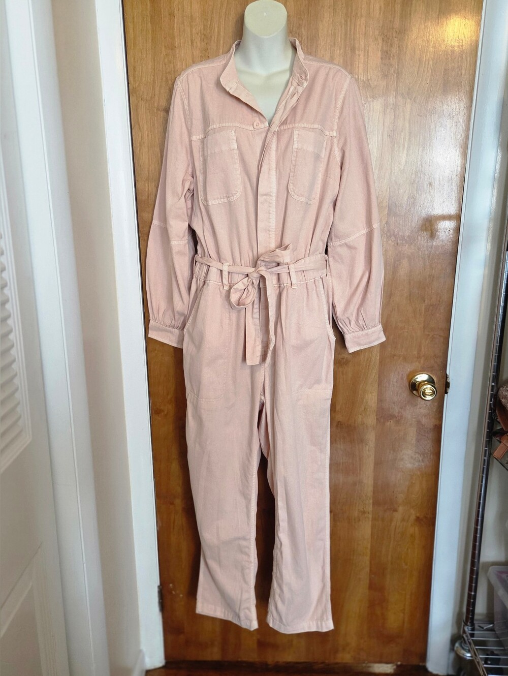 Old Navy Women's Utility Jumpsuit in Blush Pink